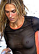 Molly Sims naked pics - cthru wet top & bikini bottoms