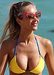 Laura Cremaschi naked pics - yellow bikini nipple-slip