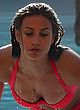 Ferne McCann busty in red bikini poolside pics