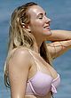 Rebecca Ferdinando busty in a bright pink bikini pics
