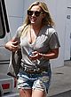 Hilary Duff cleavy & leggy in top & shorts pics