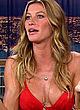 Gisele Bundchen deep cleavage in red dress pics