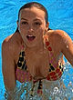 Leighton Meester deep cleavage in a bikini pics