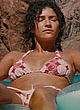 Jessica Szohr sexy cleavage in a bikini pics