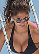 Nicole Scherzinger in black bikini on a yacht pics