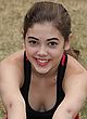 McKaley Miller cleavy in tank top and tights pics