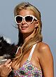 Paris Hilton looks hot in a floral bikini pics