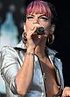 Lily Allen naked pics - shows her bare boobs on stage