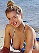 Helen Flanagan blue bikini beach photoshoot pics