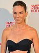 Hilary Swank busty in sexy strapless dress pics