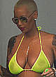 Amber Rose in yellow see through bikini pics