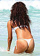 Leigh-Anne Pinnock in white bikini in barbados pics