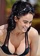 Vicky Pattison busty in a tiny black bikini pics