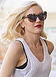 Gwen Stefani see-thru to bra & red leather pics