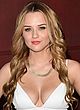 Haley King busty in a low cut white dress pics