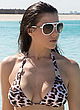 Imogen Thomas busty in leopard print bikini pics