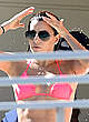 Eva Longoria in pink bikini poolside pics