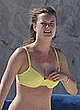 Emily VanCamp in yellow bikini on a beach pics