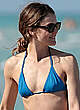 Keri Russell in blue bikini on a beach pics