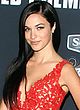 Alexis Knapp cleavy and leggy in red dress pics