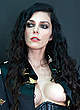 Adrianne Curry topless under unbuttoned shirt pics