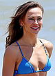 Karina Smirnoff wearing skimpy blue bikini pics
