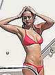 Nina Dobrev in red bikini on a yacht pics