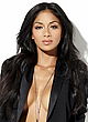 Nicole Scherzinger naked pics - posing braless in tiny outfit