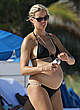 Karolina Kurkova pregnant in black bikini pics