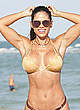 Michelle Lewin in a bikini at a beach pics