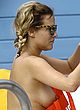 Caroline Flack naked pics - caught topless at the pool