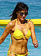 Lizzie Cundy in yellow bikini in barbados pics