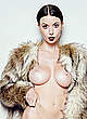 Olivia Rose topless in fur caot pics