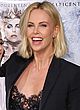 Charlize Theron naked pics - nip-slip in sheer black outfit
