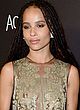 Zoe Kravitz shows her tits in see through pics