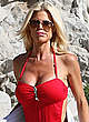 Victoria Silvstedt in red swimsuit in cannes pics