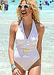 Pixie Lott in white wet swimsuit pics
