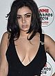 Charli XCX deep cleavage in cat suit pics