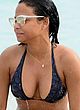 Christina Milian wet cleavage bikini on beach pics