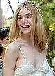 Elle Fanning cleavy & leggy in a tiny dress pics