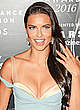 Adriana Lima cleavage in long night dress pics