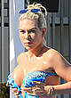 Frankie Essex in swimsuit poolside in ibiza pics