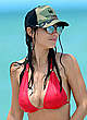 Ludivine Sagna in red bikini in miami pics