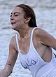 Lindsay Lohan wet swimsuit see through pics pics
