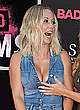 Kendra Wilkinson cleavage in denim suit pics