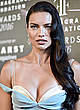 Adriana Lima slight cleavage in blue dress pics