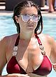 Imogen Thomas busty in red bikini poolside pics