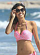 Kara Royster in pink bikini on a beach pics