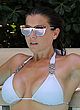 Imogen Thomas busty in white bikini poolside pics