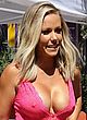 Kendra Wilkinson shows pokies in pink lace top pics